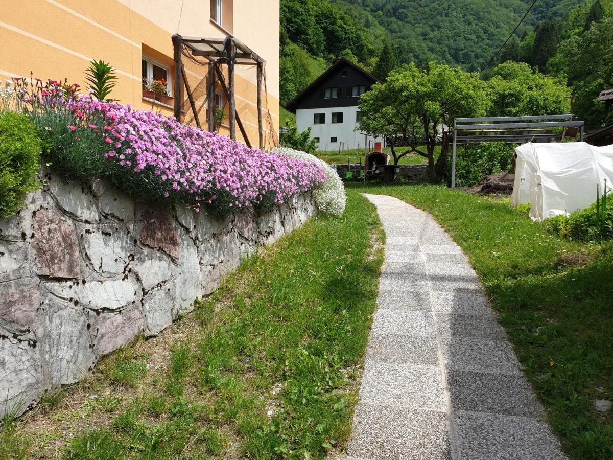 Apartment And Garden House Among The Mountains Podbrdo Bagian luar foto
