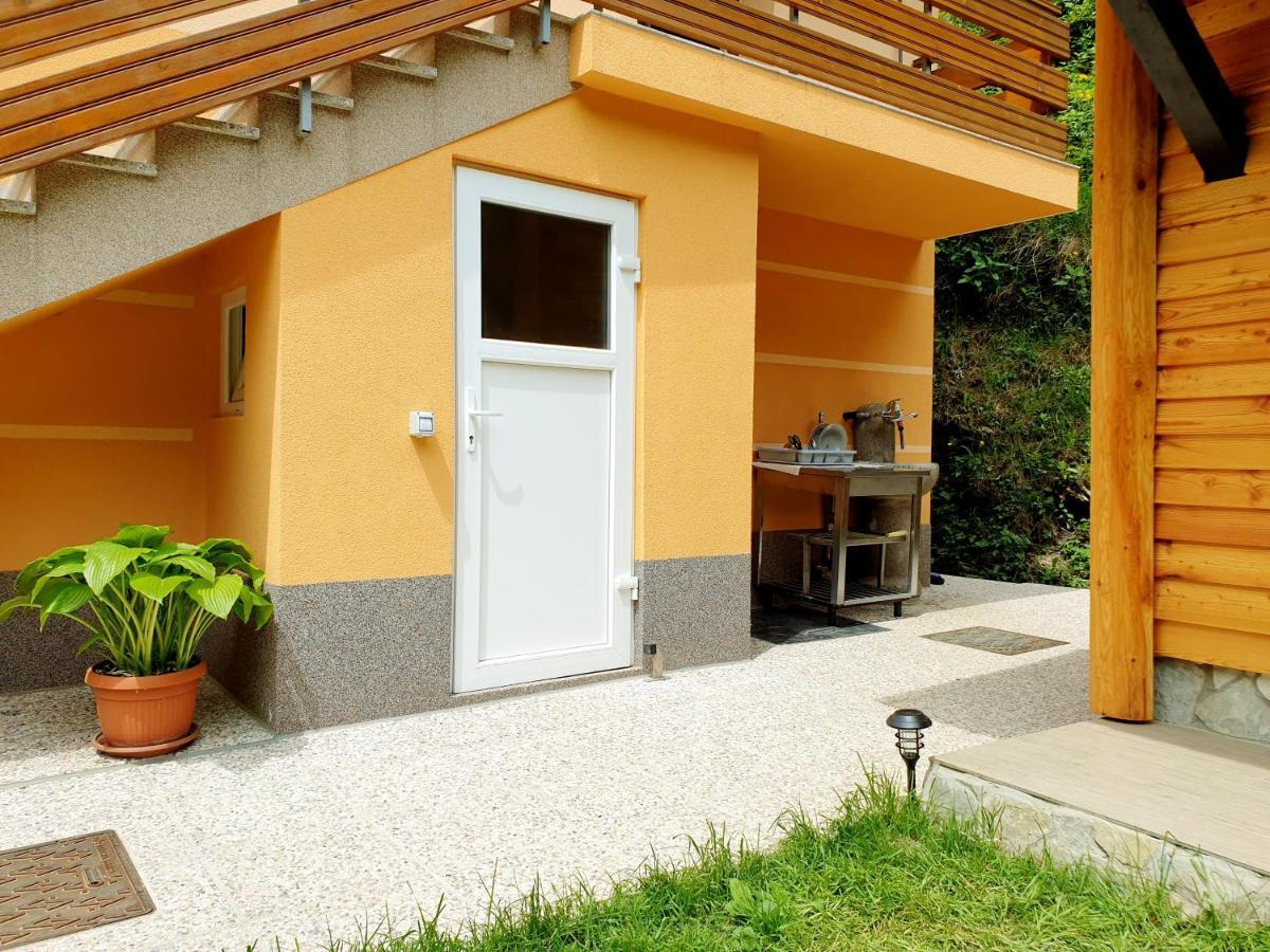 Apartment And Garden House Among The Mountains Podbrdo Bagian luar foto