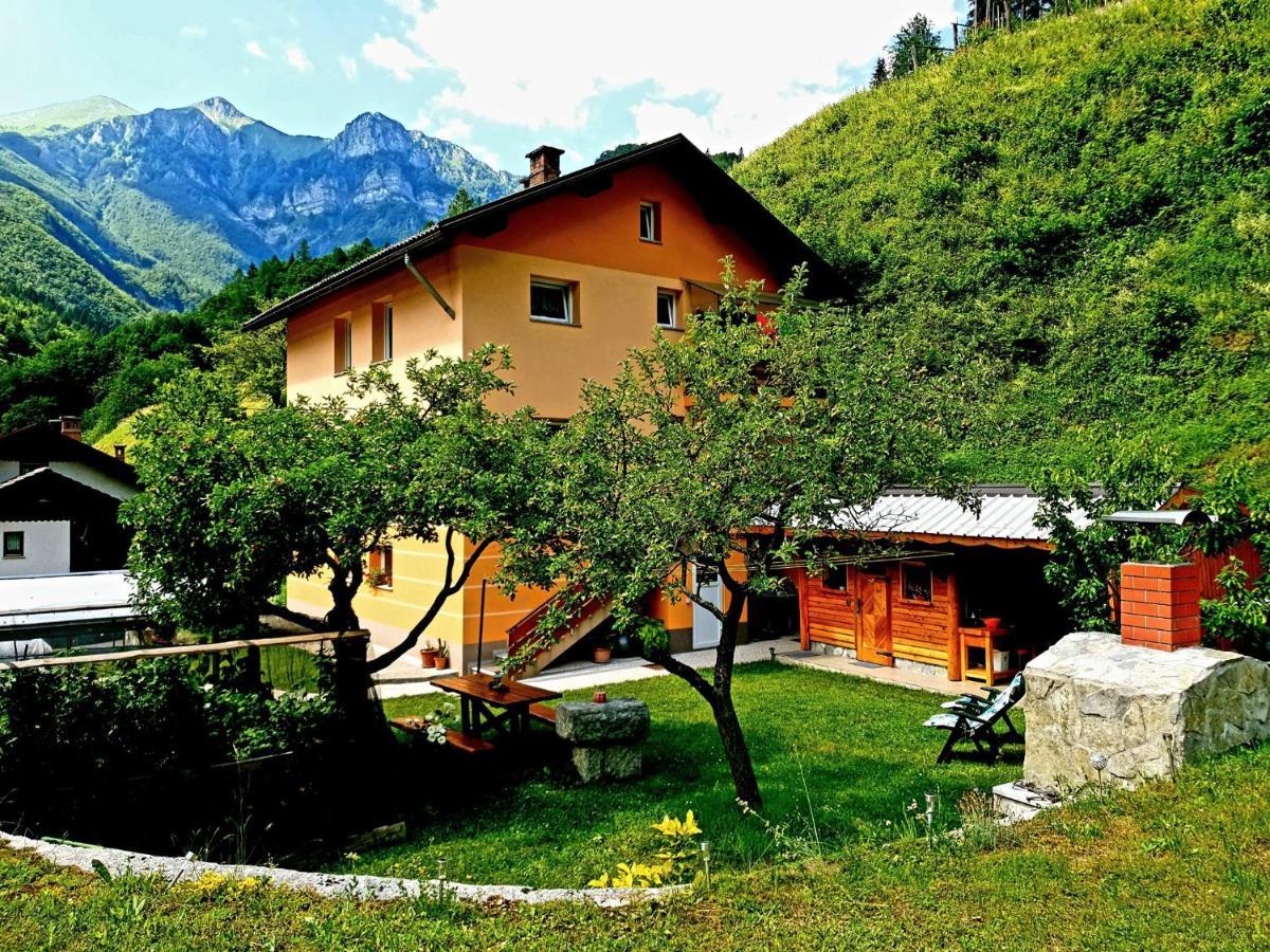 Apartment And Garden House Among The Mountains Podbrdo Bagian luar foto