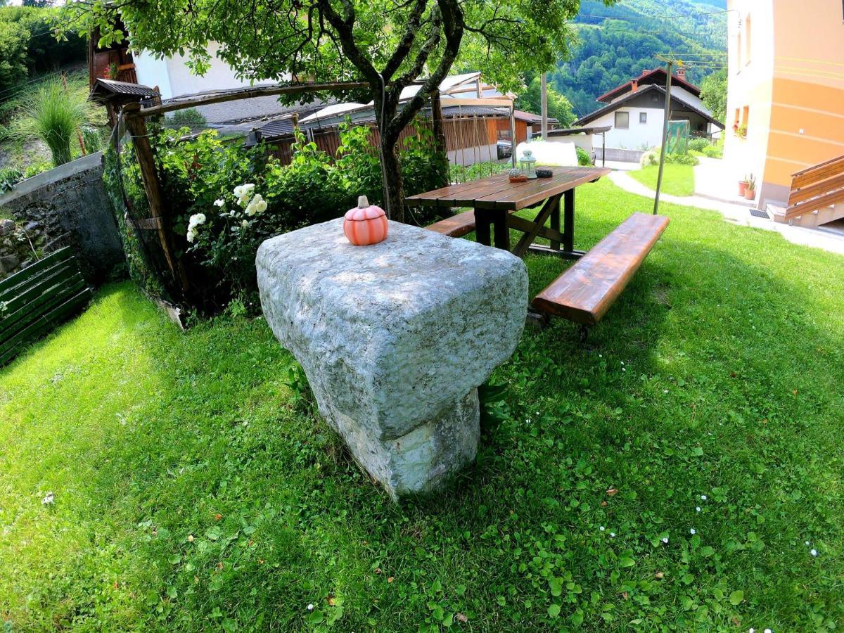 Apartment And Garden House Among The Mountains Podbrdo Bagian luar foto