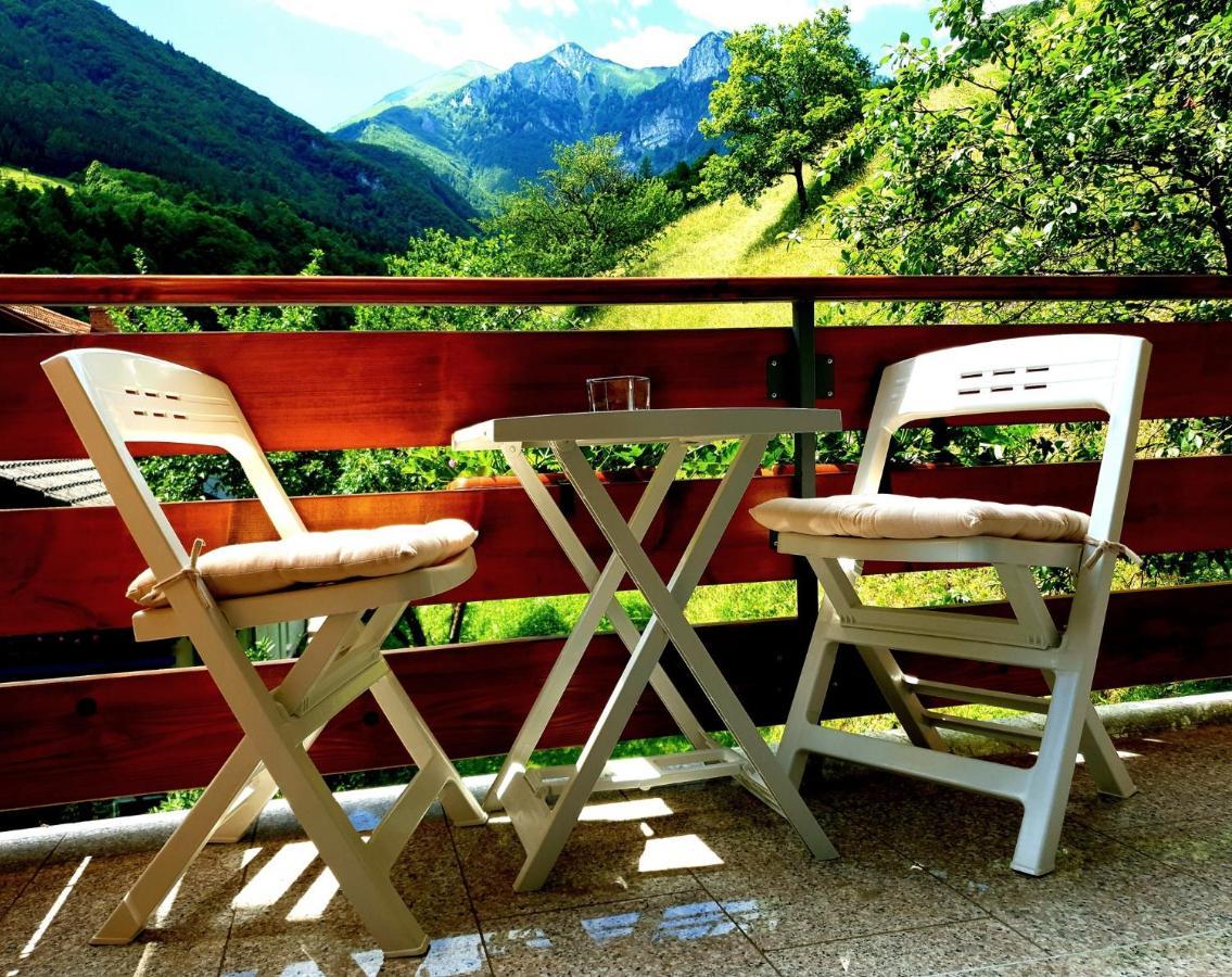 Apartment And Garden House Among The Mountains Podbrdo Bagian luar foto