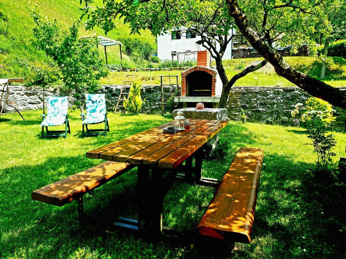 Apartment And Garden House Among The Mountains Podbrdo Bagian luar foto